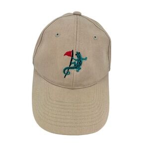 Otto‎ Desert Jr Tour Baseball Cap Tan Lizard Golf Flag Embroidered One Size